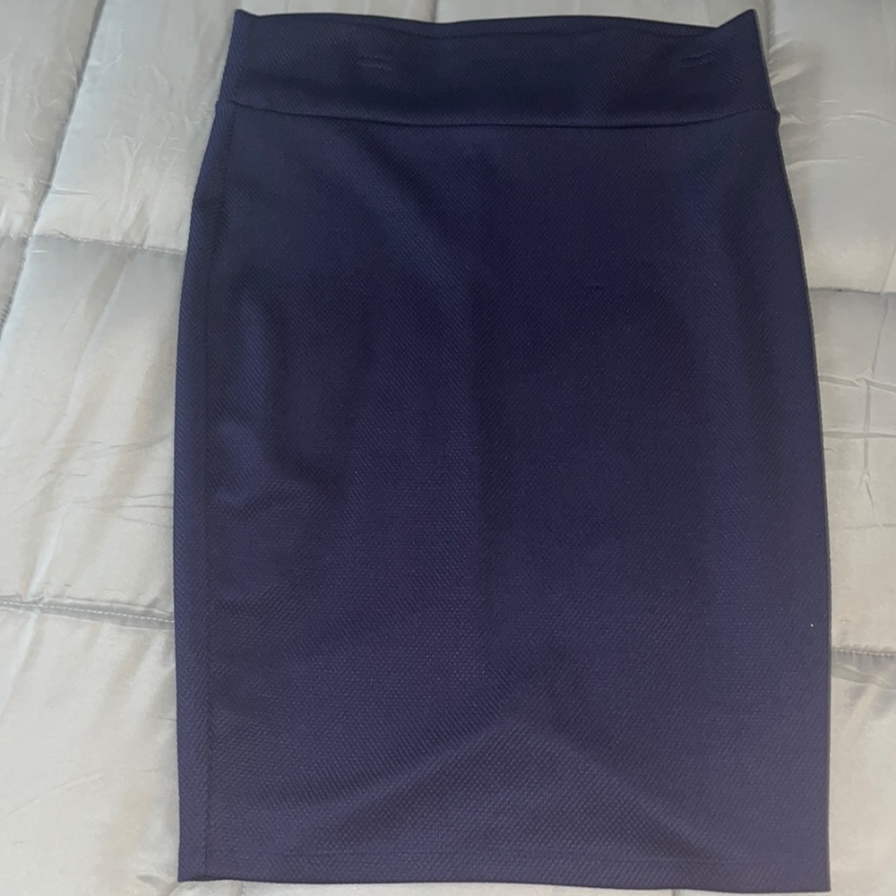 Navy blue Alex + Olivia skirt; lightly worn, size L
